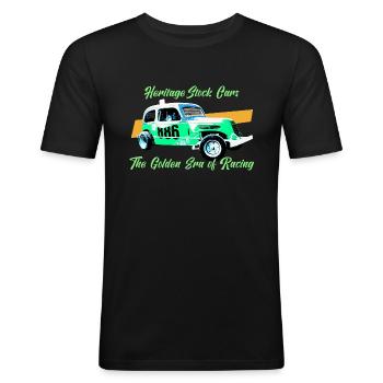 Heritage Stock Car Racing - Männer Slim Fit T-Shirt - Schwarz - Vorne - Nik (191cm)