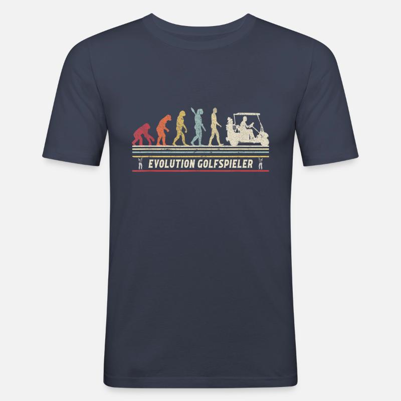 Evolution Golf retro - Männer Slim Fit T-Shirt - Navy