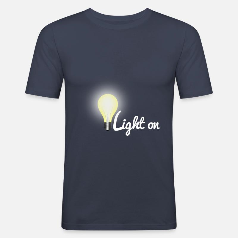 Light on light bulb - Men's Slim Fit T-Shirt - navy