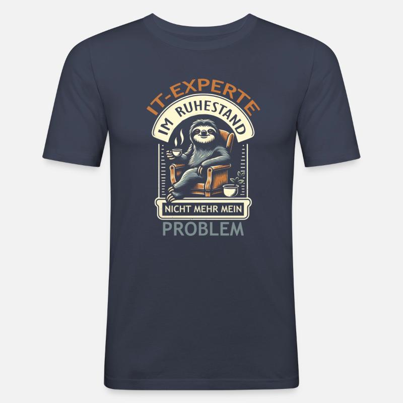 IT Experte - Männer Slim Fit T-Shirt - Navy