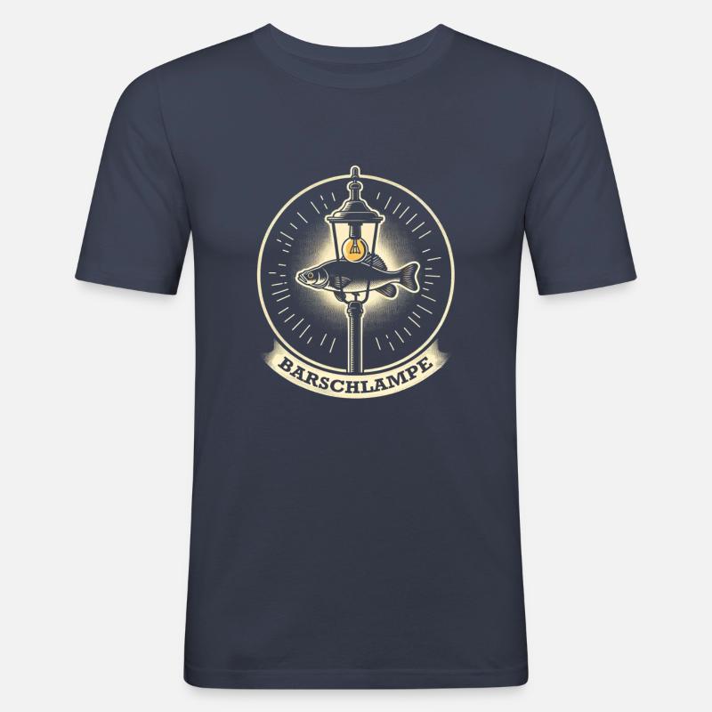 Fun Spruch Barschlampe - Männer Slim Fit T-Shirt - Navy