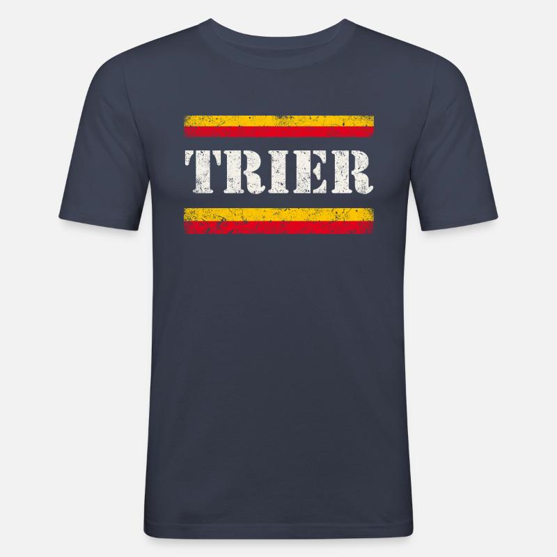 Trier - Männer Slim Fit T-Shirt - Navy