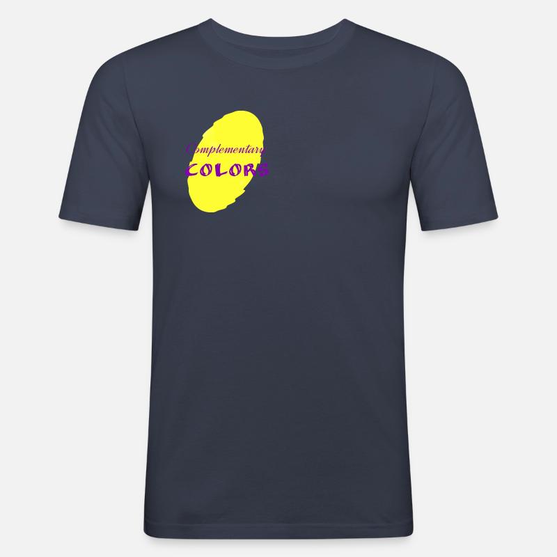 Komplementärfarben3 - Männer Slim Fit T-Shirt - Navy