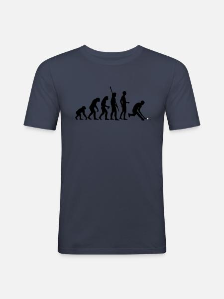 evolution_herren_hockey_2c - Men's Slim Fit T-Shirt - navy