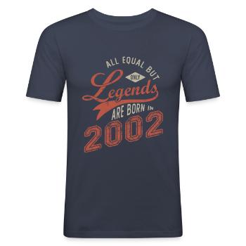 LEGENDS ARE BORN IN 2002born in 2002 anniversary 19 - Men's Slim Fit T-Shirt - navy - Front - Nik (191cm)