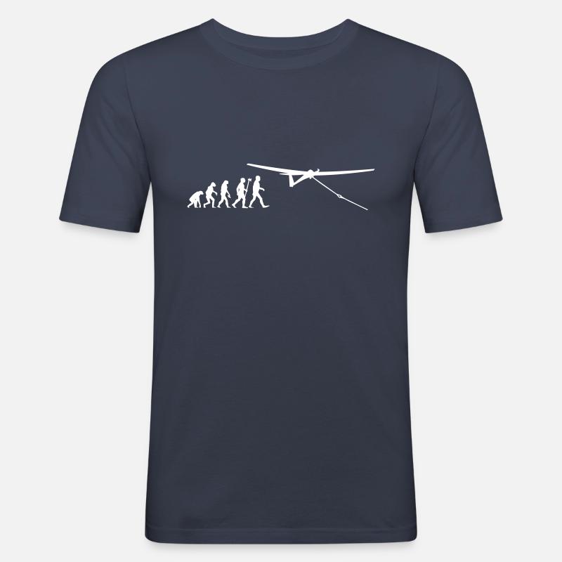 evolution gliding glider pilot - Men's Slim Fit T-Shirt - navy