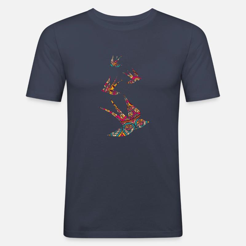 Schwalbe, Vogel, Tier, Geschenk, Geschenkidee - Männer Slim Fit T-Shirt - Navy