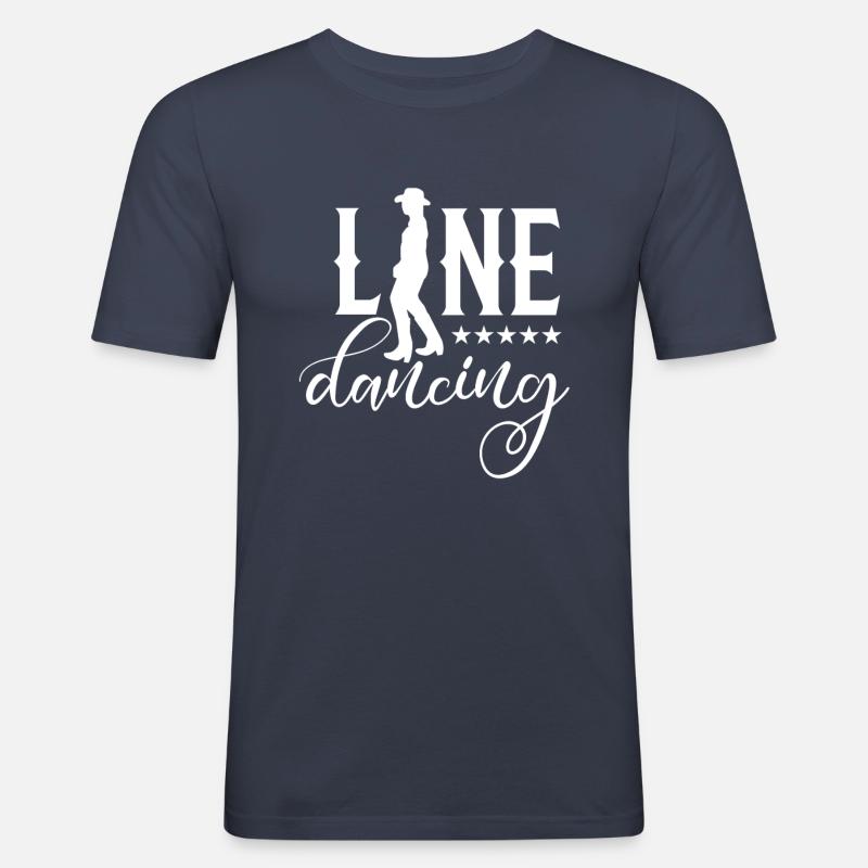 Line Dancing - Männer Slim Fit T-Shirt - Navy