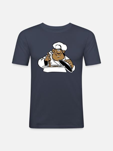 Cook comical funny - Men's Slim Fit T-Shirt - navy