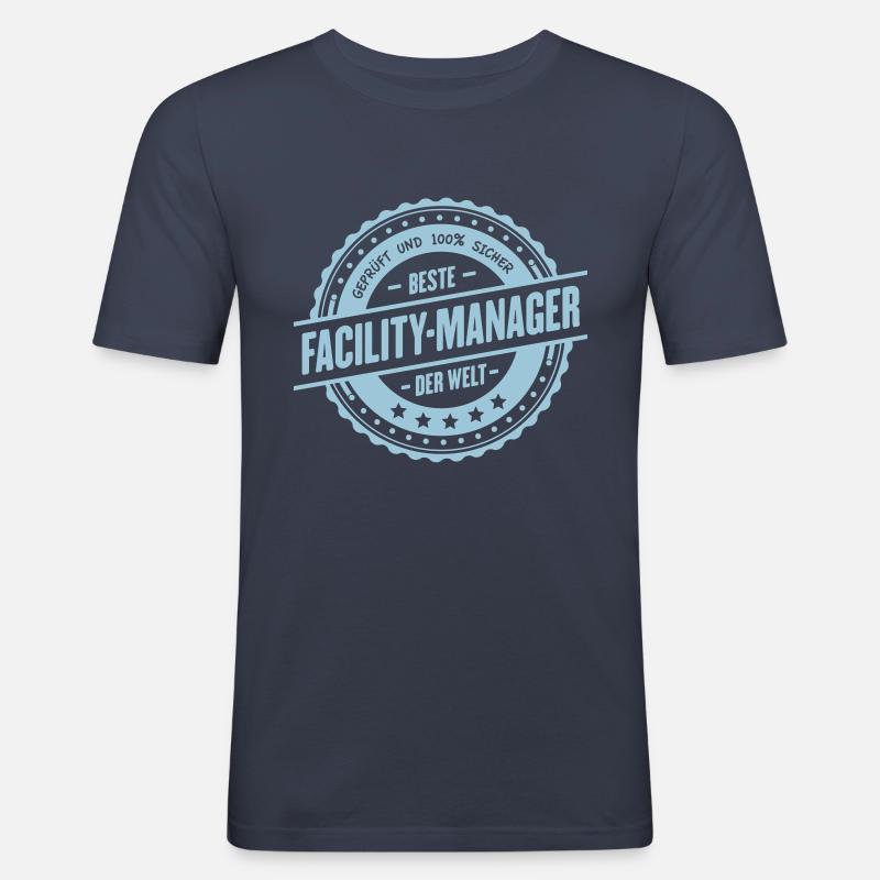 Bester Facility-Manager - Männer Slim Fit T-Shirt - Navy