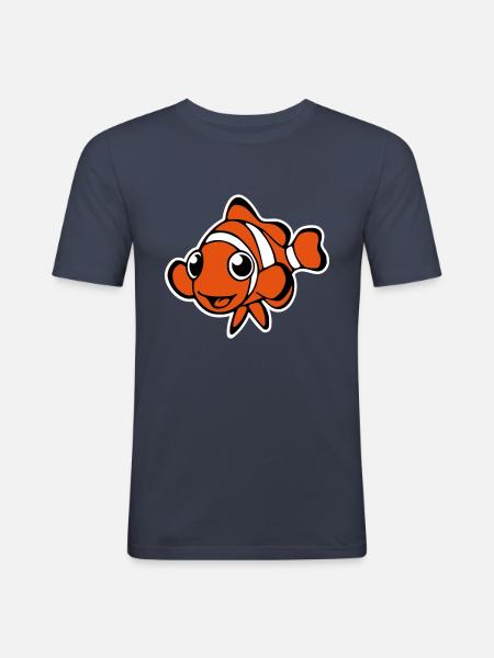 Clownfisch (Vektor) - Männer Slim Fit T-Shirt - Navy