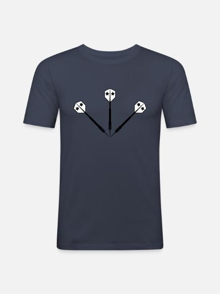 Darts Dartpfeil Dartpfeile 2c - Men's Slim Fit T-Shirt - navy