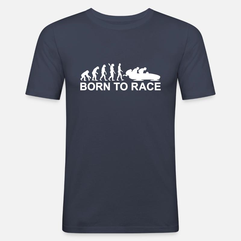 Evolution Bobsleigh - Men's Slim Fit T-Shirt - navy