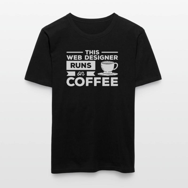 This Web Designer Runs On Coffee Programming Men's Slim Fit T-Shirt