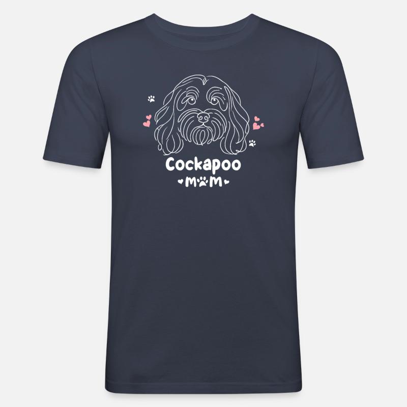 Cockapoo Mom Cockapoos Cockerpoo - Men's Slim Fit T-Shirt - navy