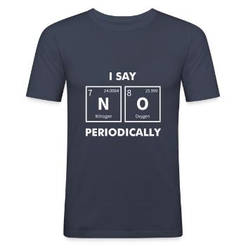 Nerd nerds element no - Men's Slim Fit T-Shirt - navy - Front - Nik (191cm)