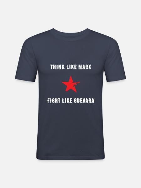 Révolution - T-shirt près du corps Homme - bleu marine