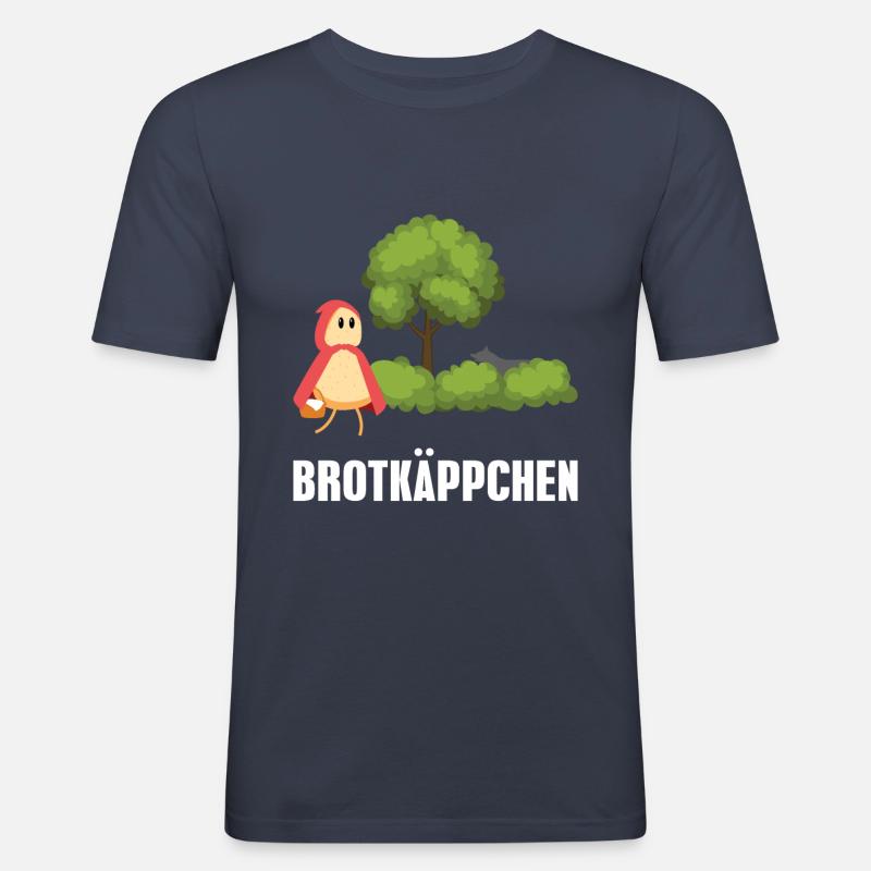 Brotkäppchen - Rotkäppchen Wolf Oma Märchen - Männer Slim Fit T-Shirt - Navy