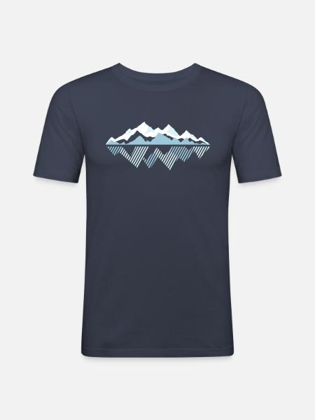 Tauern - Männer Slim Fit T-Shirt - Navy