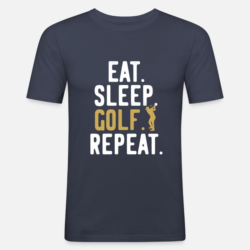 Golf Course Golfers Repeat - Men's Slim Fit T-Shirt - navy