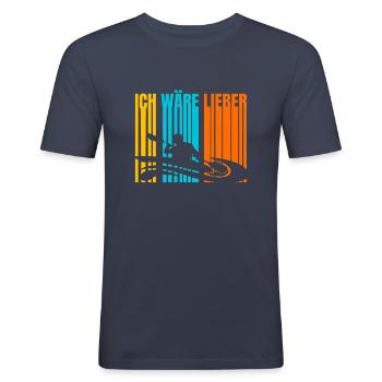Kayak Kayaker Kayak Tour Kayaking - Men's Slim Fit T-Shirt - navy - Front - Nik (191cm)