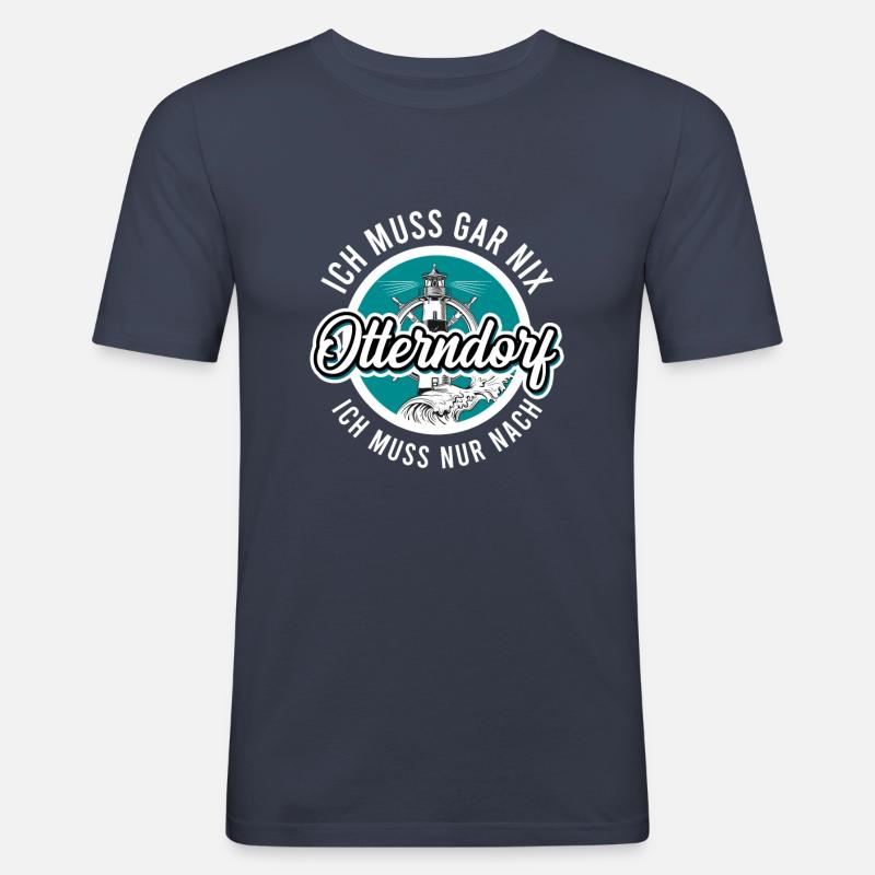 Otterndorf - Männer Slim Fit T-Shirt - Navy