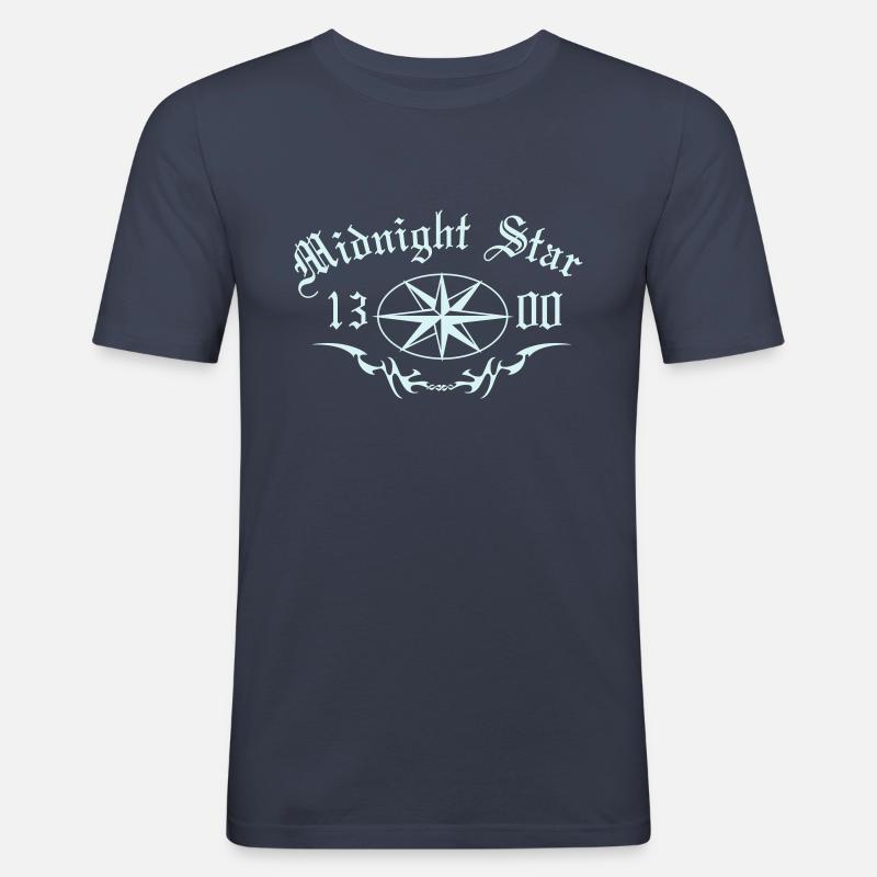 Midnight Star XVS 1300 - Männer Slim Fit T-Shirt - Navy