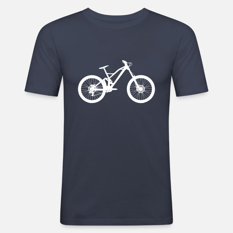 downhill - Männer Slim Fit T-Shirt - Navy