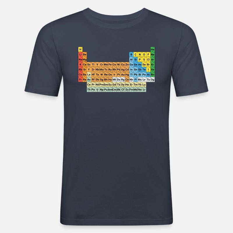 Periodensystem der Elemente - Männer Slim Fit T-Shirt - Navy