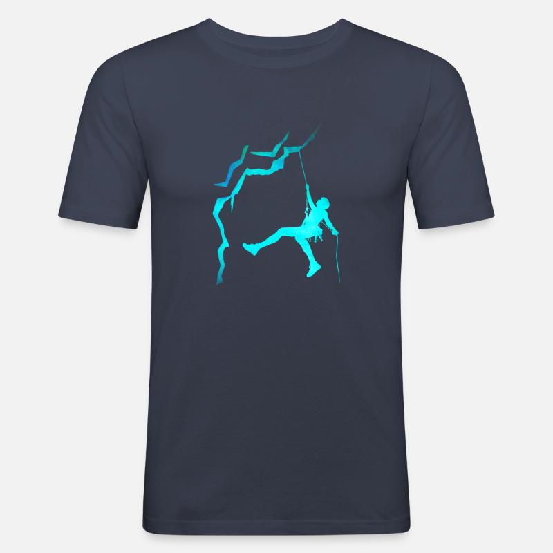 Climbing climber / climber - Men's Slim Fit T-Shirt - navy