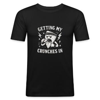 My Gym Crunches Do Fun Chi - Men's Slim Fit T-Shirt - black - Front - Nik (191cm)