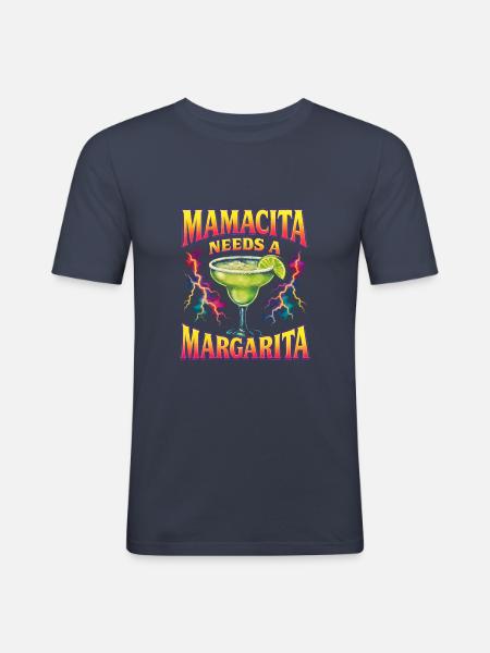 Mamacita needs a margarita - Men's Slim Fit T-Shirt - navy