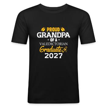 Papi de la famille du meilleur diplômé de l’année 20 - T-shirt près du corps Homme - noir - Devant - Nik (191cm)