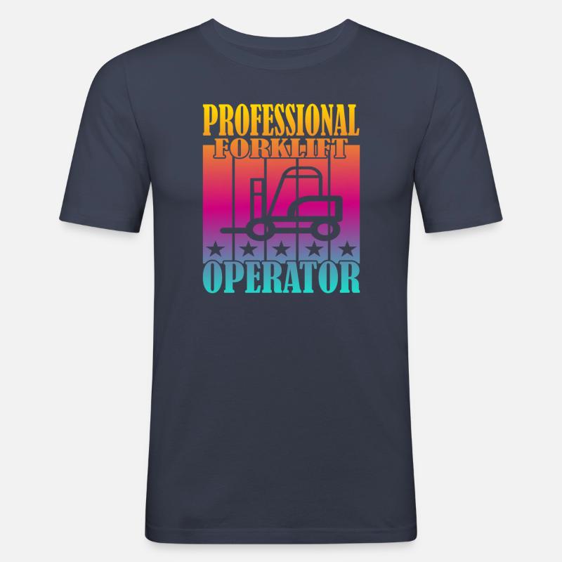 Professional Forklift Operator - Männer Slim Fit T-Shirt - Navy