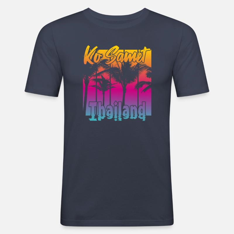 Ko Samet Thailand - Herre Slim Fit T-Shirt - marineblå