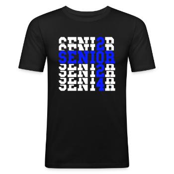 Senior 2024 Promo de 2024 Senior 2024 - T-shirt près du corps Homme - noir - Devant - Nik (191cm)