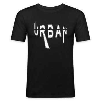 Urban - Men's Slim Fit T-Shirt - black - Front - Nik (191cm)