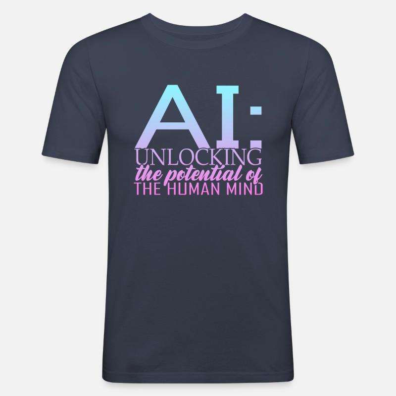 Artificial Intelligence Deep Learning - Men's Slim Fit T-Shirt - navy