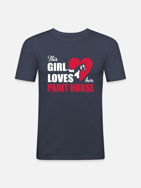 Paint horse - Men's Slim Fit T-Shirt - navy