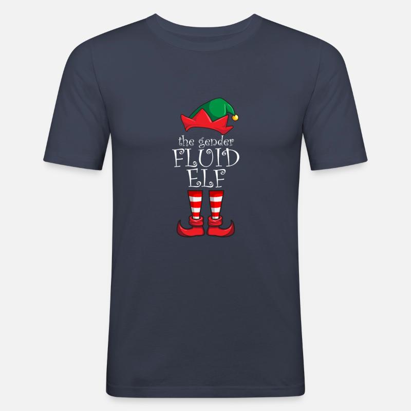 Die Weihnachtsgeschlechts der Geschlechtsfl�ssigke - Männer Slim Fit T-Shirt - Navy