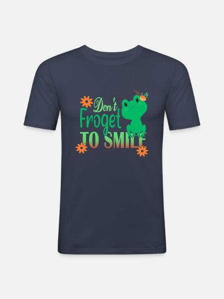 Don't Froget to smile - Men's Slim Fit T-Shirt - navy