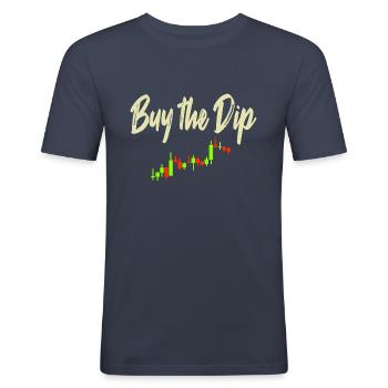 Buy The Dip - Männer Slim Fit T-Shirt - Navy - Vorne - Nik (191cm)