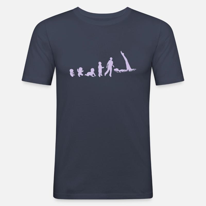 Entwicklung Synchronschwimm Fötus human8 - Männer Slim Fit T-Shirt - Navy