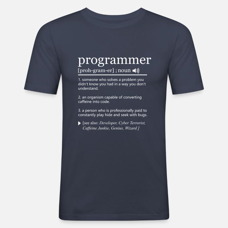 Programmer Definition - Männer Slim Fit T-Shirt - Navy