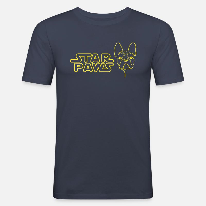 Star Paws - Männer Slim Fit T-Shirt - Navy