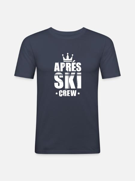 Apres ski crew - Men's Slim Fit T-Shirt - navy
