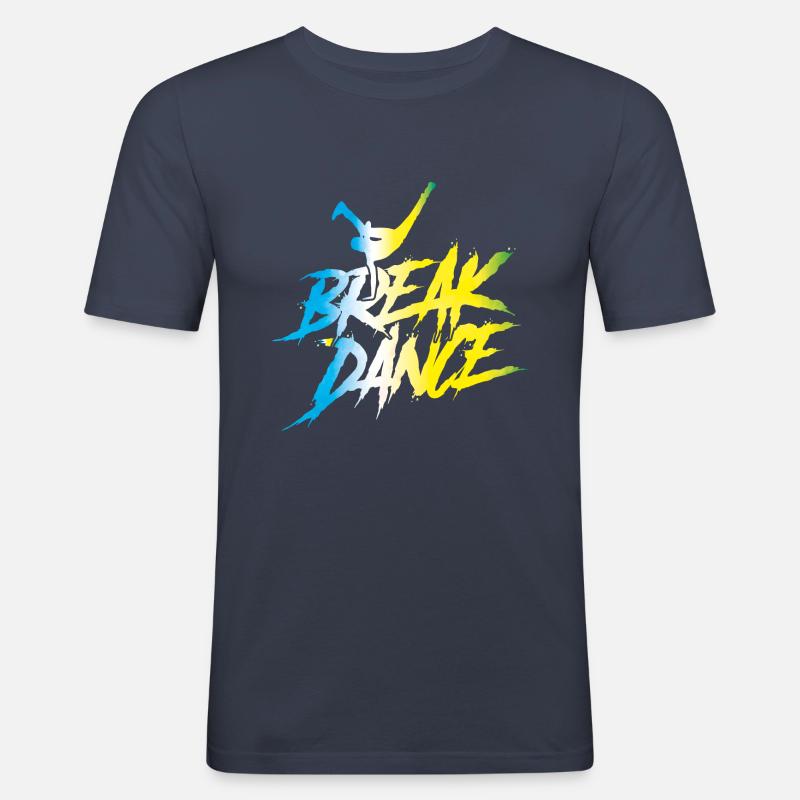 breakdance sport - Männer Slim Fit T-Shirt - Navy