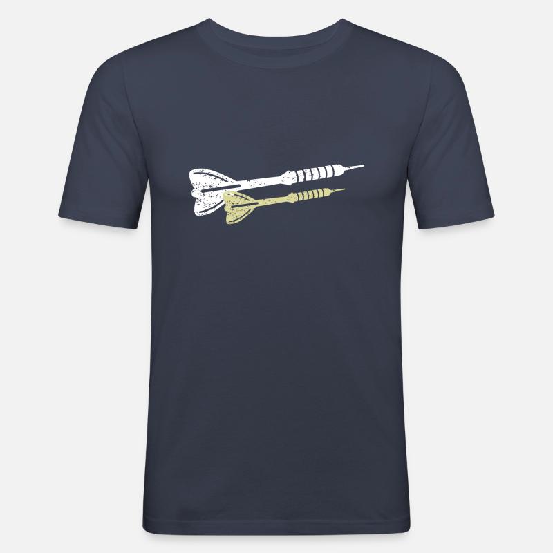 darts dartpfeil - Männer Slim Fit T-Shirt - Navy