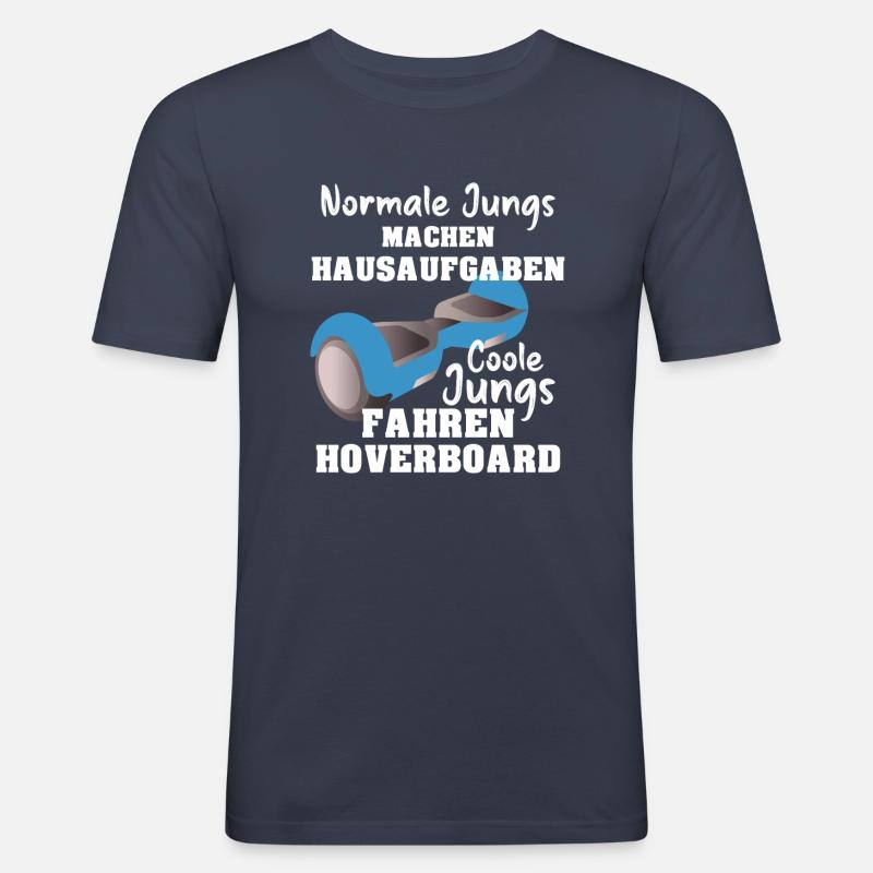 Hoverboard Coole Jungs fahren Hoverboard - Männer Slim Fit T-Shirt - Navy