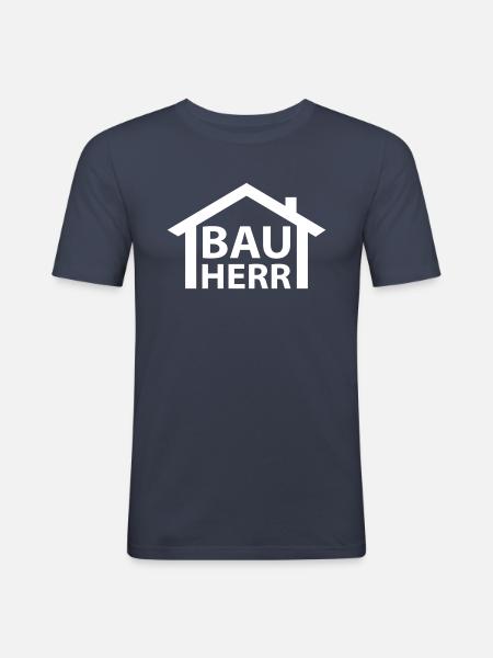 Bauherr - Männer Slim Fit T-Shirt - Navy